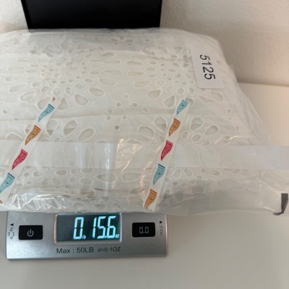 Zara Dress Women Medium White Eyelet 3/4 Sleeves Button Up Midi Cottage Boho - Picture 13 of 13